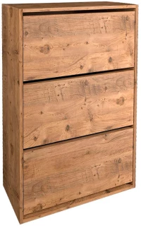 Παπουτσοθήκη μελαμίνης Nave Megapap 18 ζευγών χρώμα pine oak 73,6x24x110εκ.