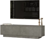 Έπιπλο τηλεόρασης Zoeva pakoworld γκρι cemento 140x35,5x38εκ