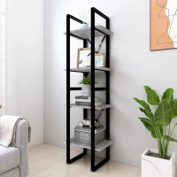 vidaXL Βιβλιοθήκη με 4 Ράφια Γκρι Sonoma 40x30x140 εκ. Επεξεργ. Ξύλο 40 x 30 x 140 cm Γκρι