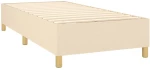 vidaXL Κρεβάτι Boxspring με Στρώμα Κρεμ 90x200 εκ.Υφασμάτινο 90 x 200 cm Κρεμ