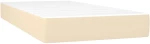 vidaXL Κρεβάτι Boxspring με Στρώμα Κρεμ 90x200 εκ.Υφασμάτινο 90 x 200 cm Κρεμ