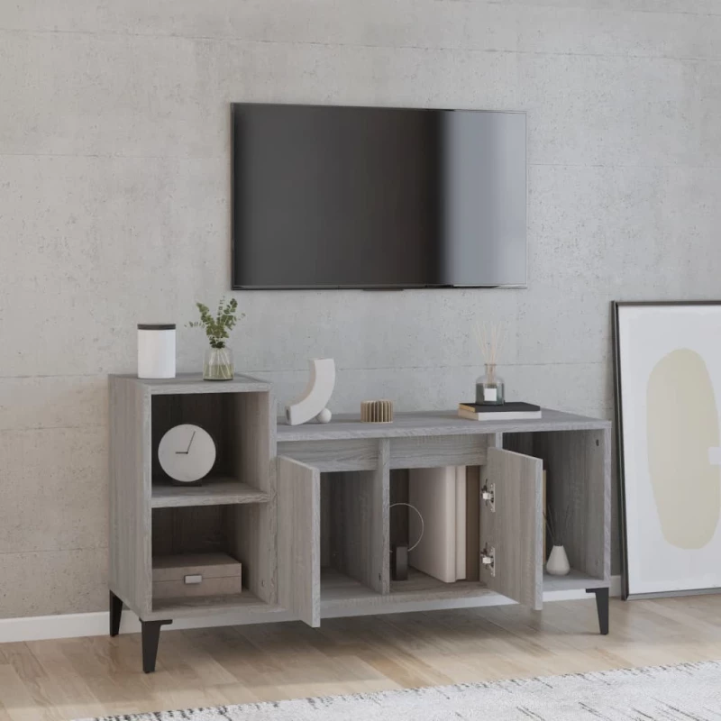 vidaXL Έπιπλο Τηλεόρασης Γκρι Sonoma 100x35x55 εκ. από Επεξεργ. Ξύλο N/A Γκρι