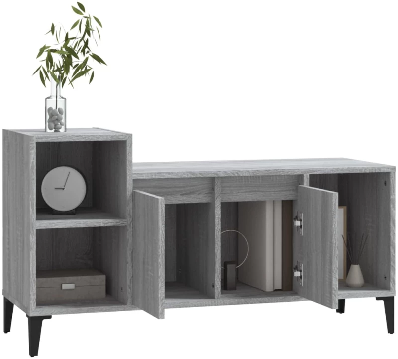 vidaXL Έπιπλο Τηλεόρασης Γκρι Sonoma 100x35x55 εκ. από Επεξεργ. Ξύλο N/A Γκρι
