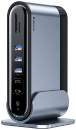 Baseus Working Station Multifunctional Type-C HUB Adapter (CN+UK+EU) Dark gray