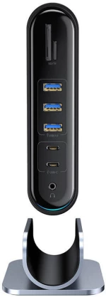 Baseus Working Station Multifunctional Type-C HUB Adapter (CN+UK+EU) Dark gray