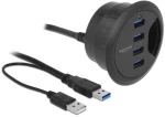 DELOCK USB hub 62868, 4x USB 3.0, 5Gbps, 60/80mm, μαύρο