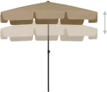 vidaXL Ομπρέλα Θαλάσσης Taupe 200 x 125 εκ. 200 x 125 cm μπεζ-γκρι