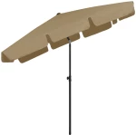vidaXL Ομπρέλα Θαλάσσης Taupe 200 x 125 εκ. 200 x 125 cm μπεζ-γκρι