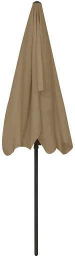 vidaXL Ομπρέλα Θαλάσσης Taupe 200 x 125 εκ. 200 x 125 cm μπεζ-γκρι