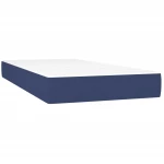 vidaXL Κρεβάτι Boxspring με Στρώμα Μπλε 90x200 εκ.Υφασμάτινο 90 x 200 cm Μπλε