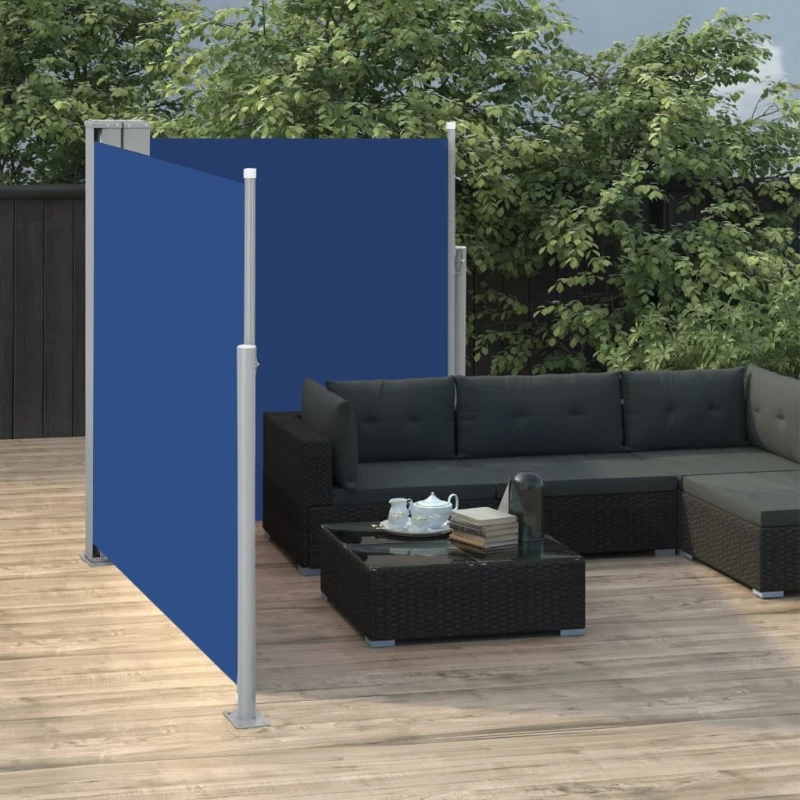 vidaXL Σκίαστρο Πλαϊνό Συρόμενο Μπλε 160 x 600 εκ. 160 x 600 cm Μπλε