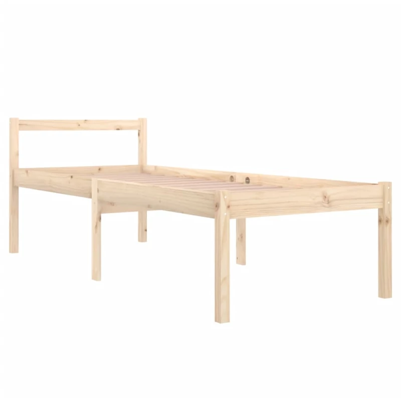 vidaXL Πλαίσιο Κρεβατιού 75x190 εκ. από Μασίφ Ξύλο 2FT6 Small Single 2FT6 Small Single Καφέ