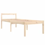 vidaXL Πλαίσιο Κρεβατιού 75x190 εκ. από Μασίφ Ξύλο 2FT6 Small Single 2FT6 Small Single Καφέ