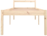 vidaXL Πλαίσιο Κρεβατιού 75x190 εκ. από Μασίφ Ξύλο 2FT6 Small Single 2FT6 Small Single Καφέ