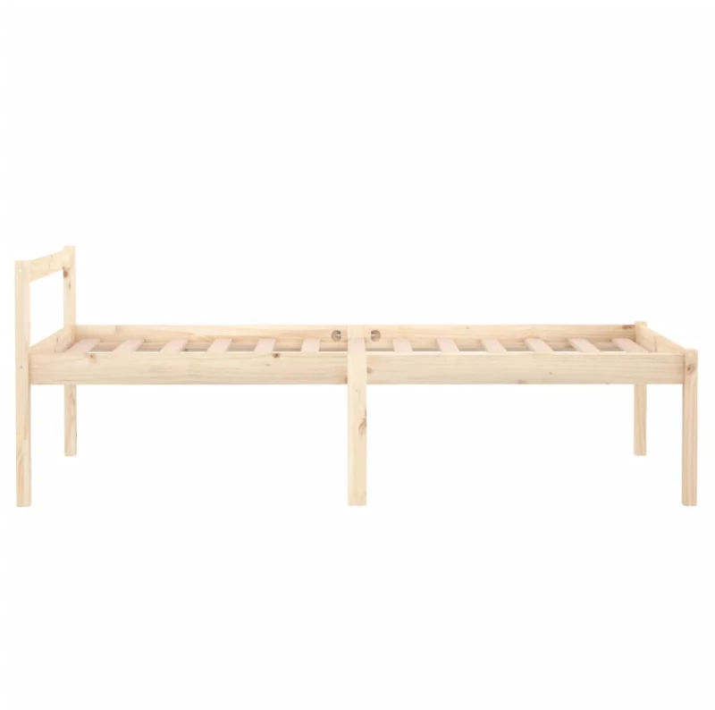vidaXL Πλαίσιο Κρεβατιού 75x190 εκ. από Μασίφ Ξύλο 2FT6 Small Single 2FT6 Small Single Καφέ