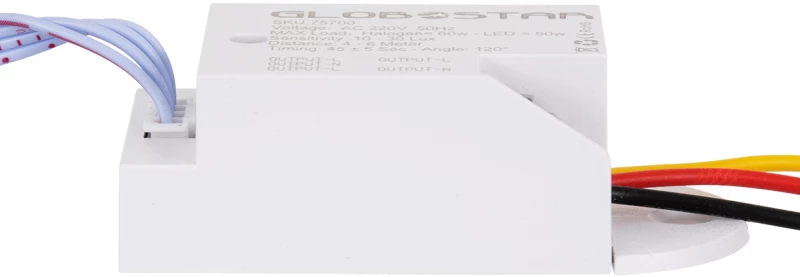GloboStar® 75700 Χωνευτός PIR Ανιχνευτής-Αισθητήρας Κίνησης 360° 6m Motion Sensor AC 230V Max 800W