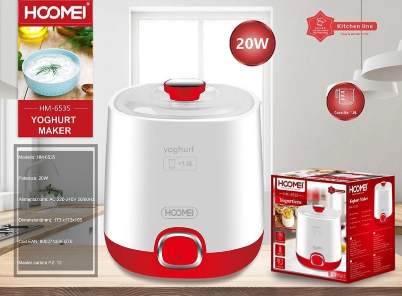 Αυτόματος Παρασκευαστής Γιαουρτιού 20W HOOMEI HM-6535