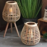 Μικρό Επιδαπέδιο Διακοσμητικό Boho Φαναράκι Bamboo 5872-FIJI