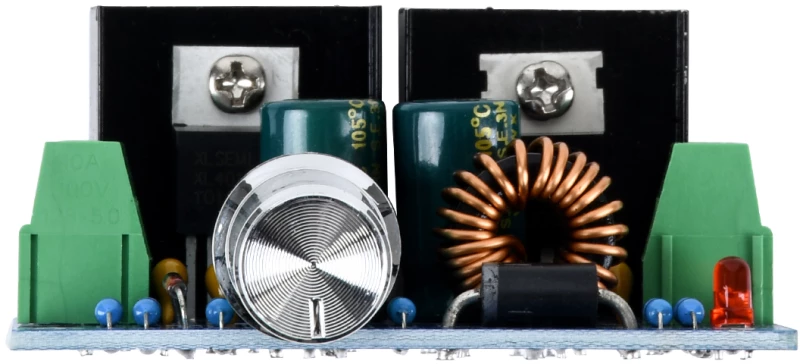 GloboStar® 73114 Ρυθμιστής Τάσης - Voltage Regulator DC Converter Module - Input DC4-40V / Output DC1.25-36V Max Load 8A Μ6 x Π4.5 x Υ2.5cm