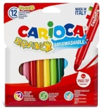 252015 Carioca Bravo super washable μαρκαδόροι 12 χρωμάτων (ΣΕΤ 6 ΤΕΜΑΧΙΩΝ)