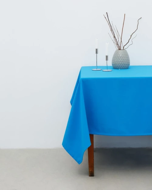 297365 Μονόχρωμο τραπεζομάντηλο Monaco 6 ατόμων (140x175cm) Τιρκουάζ