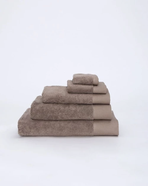 299602 Βαμβακερή Πετσέτα με Φαρδιά Πικέ Φάσα Capital 700gsm Λουτρού | 90x170cm Σοκολά