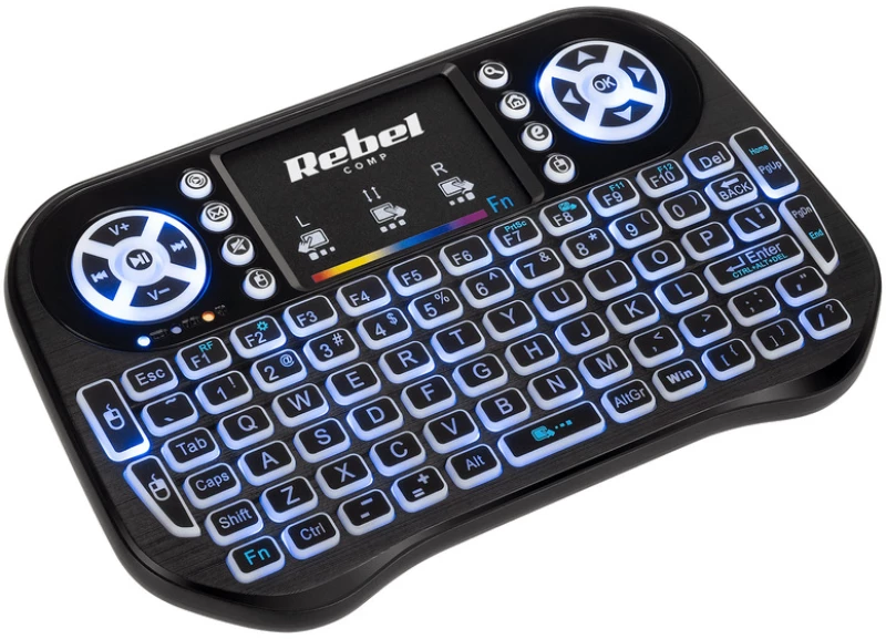 293400 ΑΣΥΡΜΑΤΟ ΠΛΗΚΤΡΟΛΟΓΙΟ REBEL MINI Q5 SMART TV BOX