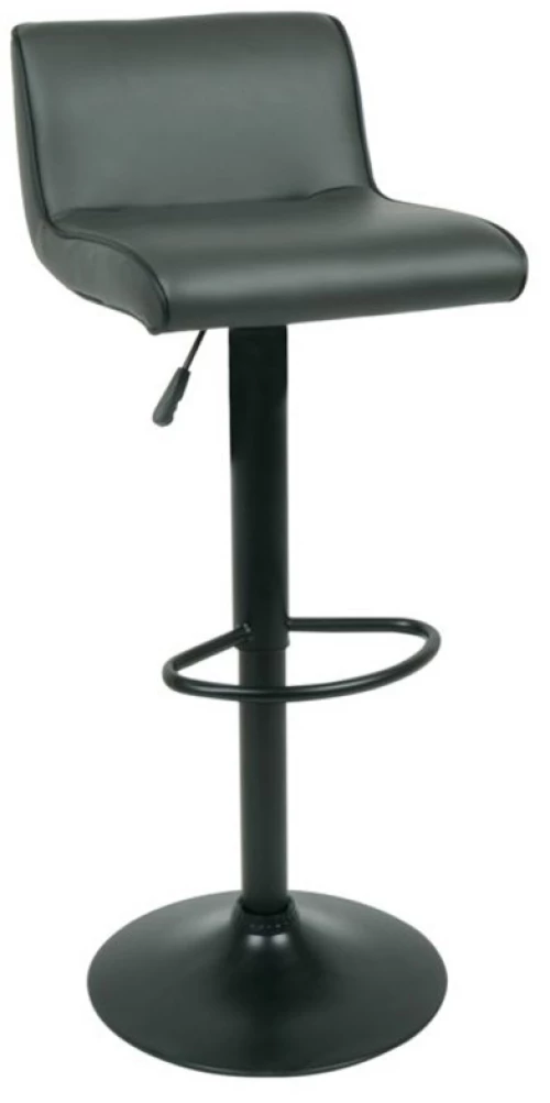 27898 NERO ΣΚΑΜΠΟ BAR ΜΕ ΠΛΑΤΗ, ΜΕΤΑΛΛΟ ΒΑΦΗ ΜΑΥΡΟ, PU ΓΚΡΙ, ΡΥΘΜΙΣΗ ΥΨΟΥς, ΠΕΡΙΣΤΡΕΦΟΜΕΝΟ 38x38x63/81-83/101cm (ΣΕΤ 2 ΤΕΜΑΧΙΩΝ)