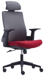 151602 BF8900 ΠΟΛΥΘΡΟΝΑ ΓΡΑΦΕΙΟΥ ΔΙΕΥΘΥΝΤΗ, MESH ΓΚΡΙ, ΥΦΑΣΜΑ ΜΠΟΡΝΤΩ 64x66x116/128cm