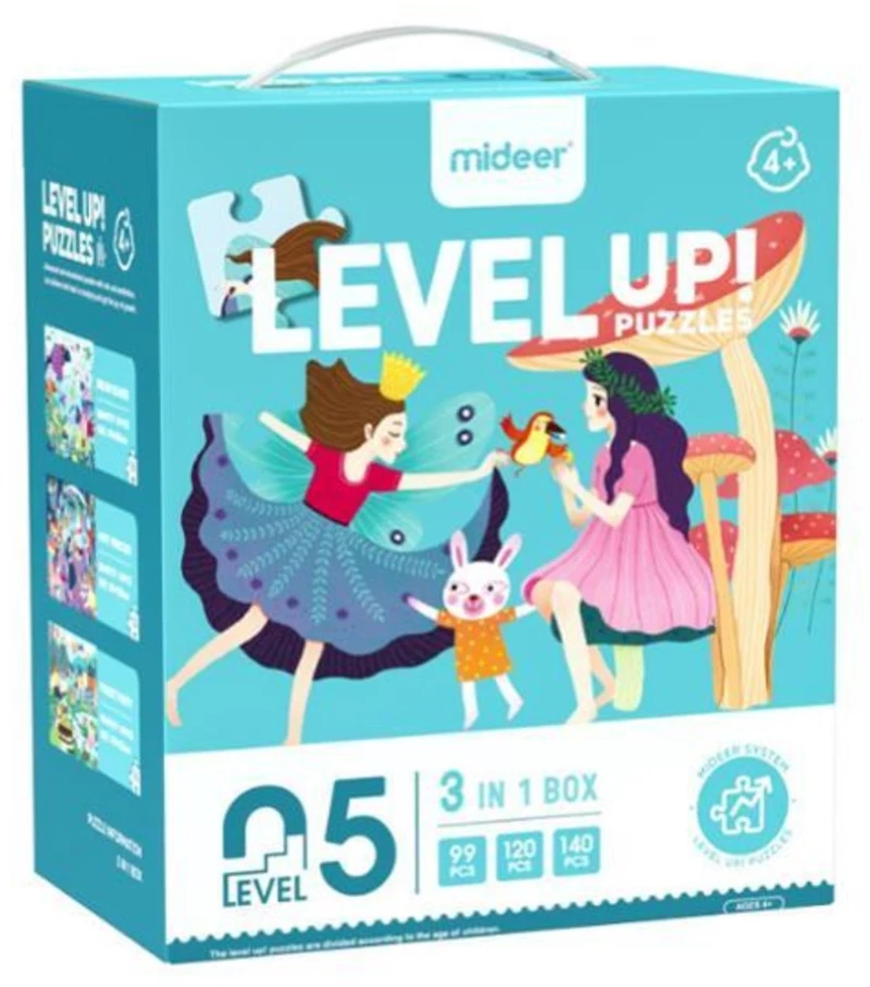 289582 Mideer παζλ 3 σε 1 - Level Up 5 `Magic World` 99,120 - 130τμχ