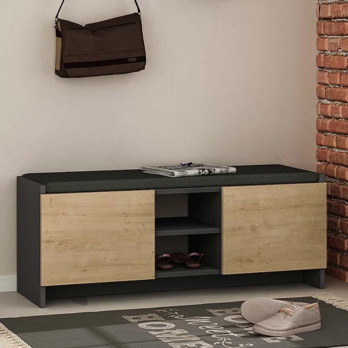 329603 ΠΑΠΟΥΤΣΟΘΗΚΗ ZULLA MEGAPAP ΑΠΟ ΜΕΛΑΜΙΝΗ ΧΡΩΜΑ ΑΝΘΡΑΚΙ - ΦΥΣΙΚΟ ΟΞΙΑΣ 110X37X43ΕΚ.