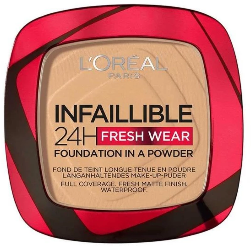 L’Oreal Infaillible 24-Hour Fresh Wear Foundation In A Powder 9gr. - 200 Gold Sand