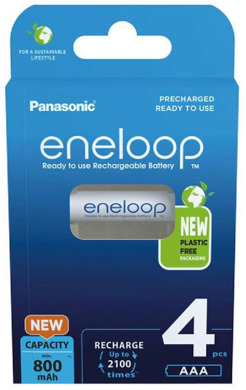 Panasonic Eneloop Επαναφορτιζόμενες Μπαταρίες 1x4 Micro AAA 800mAh BK-4MCDE/4BE