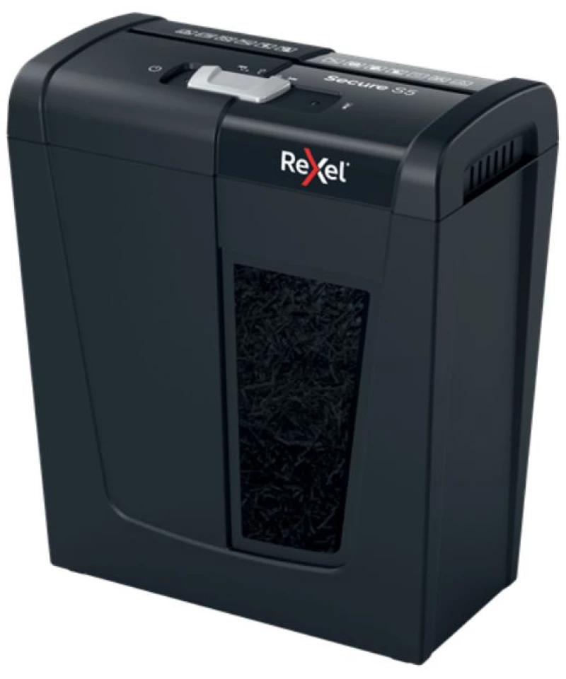 Καταστροφέας Εγγράφων Rexel Secure S5 Strip Cut 5Φ 10lt 29x16x33cm Μαύρος 2020121EU