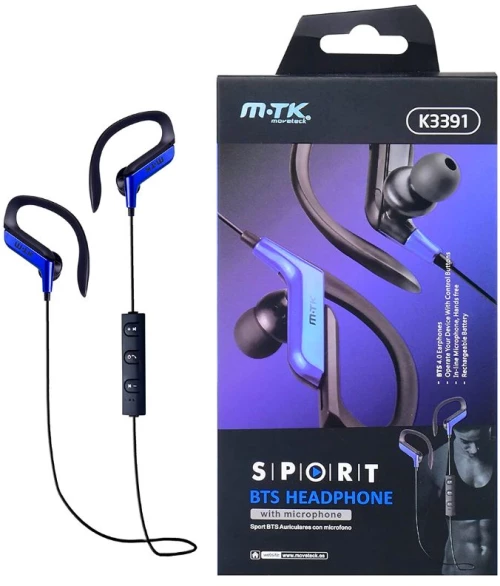 Ακουστικά Handsfree Bluetooth MTK K3391 BTS 4.0 55mA Μπλε