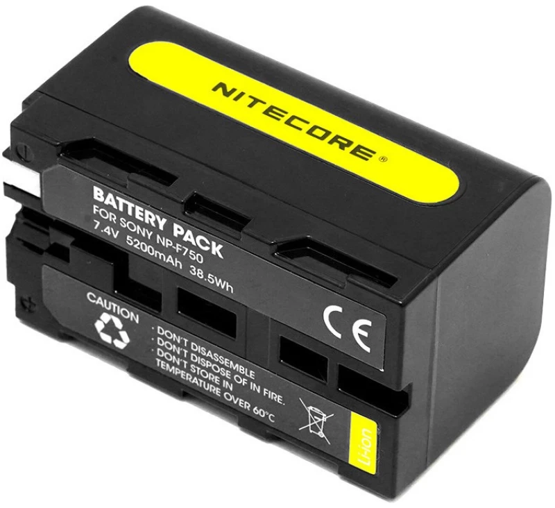 NiteCore Μπαταρία Βιντεοκάμερας NP-F750 5200mAh Συμβατή με Sony