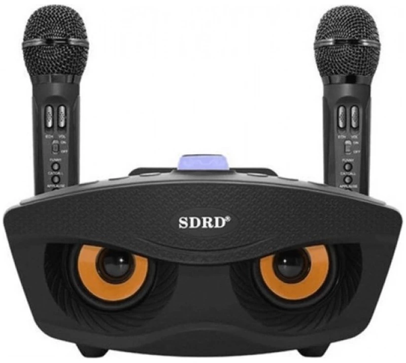 Σύστημα Karaoke με Ασύρματα Μικρόφωνα SD-306 σε Μαύρο Χρώμα