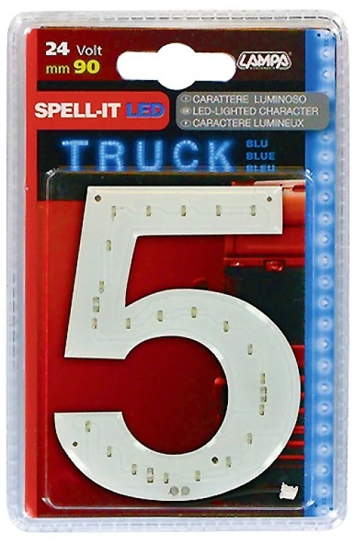 ΑΡΙΘΜΟΣ 5 ΜΠΛΕ 24V LED