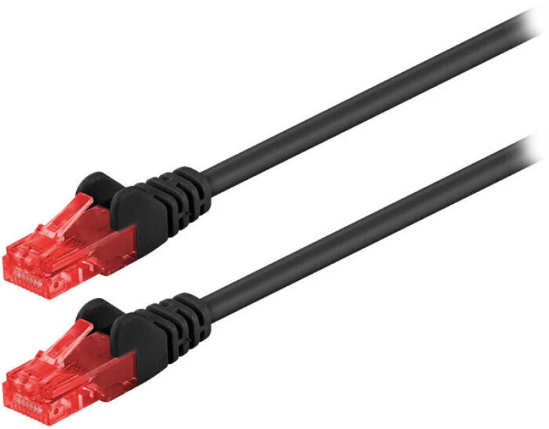 68676 CAT 6 U/UTP PATCH CABLE CCA 0.5m BLACK