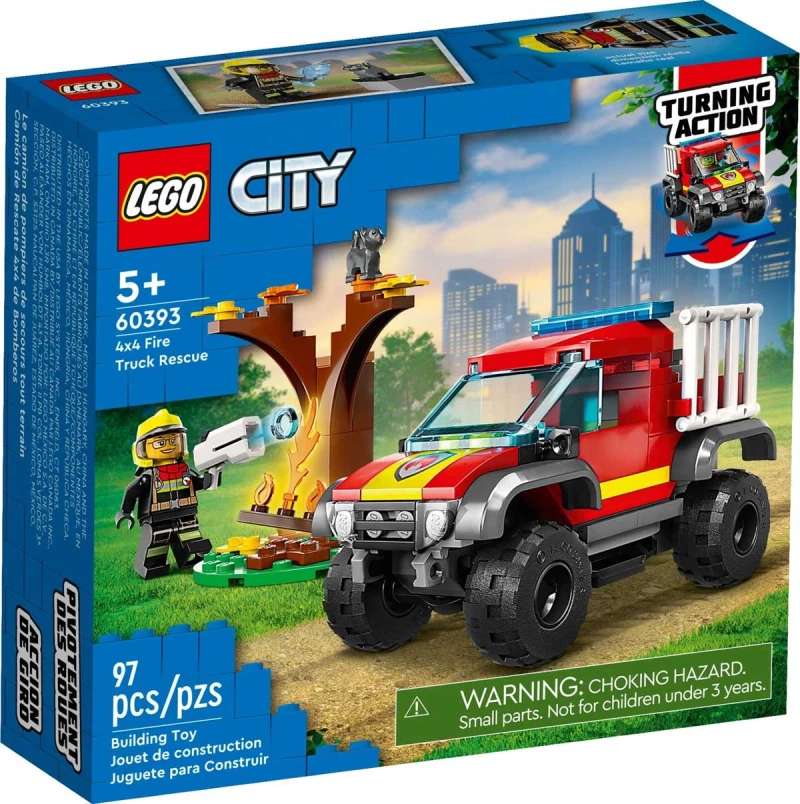 LEGO 60393 - LEGO CITY - 4x4 Fire Truck Rescue