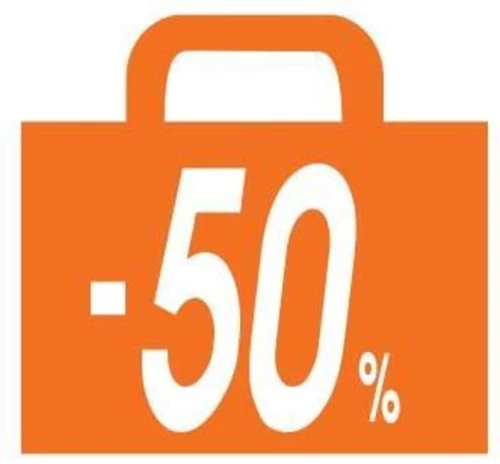 255334 Next αφίσα `Σακούλα -50%` για βιτρίνεΣ 34x32εκ. (ΣΕΤ 10 ΤΕΜΑΧΙΩΝ)
