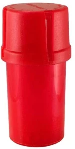 Grinder Τρίφτης Πλαστικός MedTainer με Αποθηκευτικό Χώρο - Κόκκινο