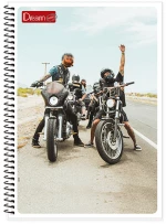 Τετράδιο σπιράλ Dream 17x25cm Motorcycles 3θέματα 180σελίδες