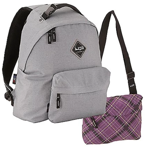 Τσάντα Πλάτης Με 2 Τσαντάκια Make My Pack Tweed Γκρί