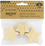 Αστέρια ξύλινα Meyco 1,5cm 3τμχ