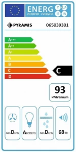 PYRAMIS VETRIO ΜΑΥΡΟ ΓΥΑΛΙ 60cm