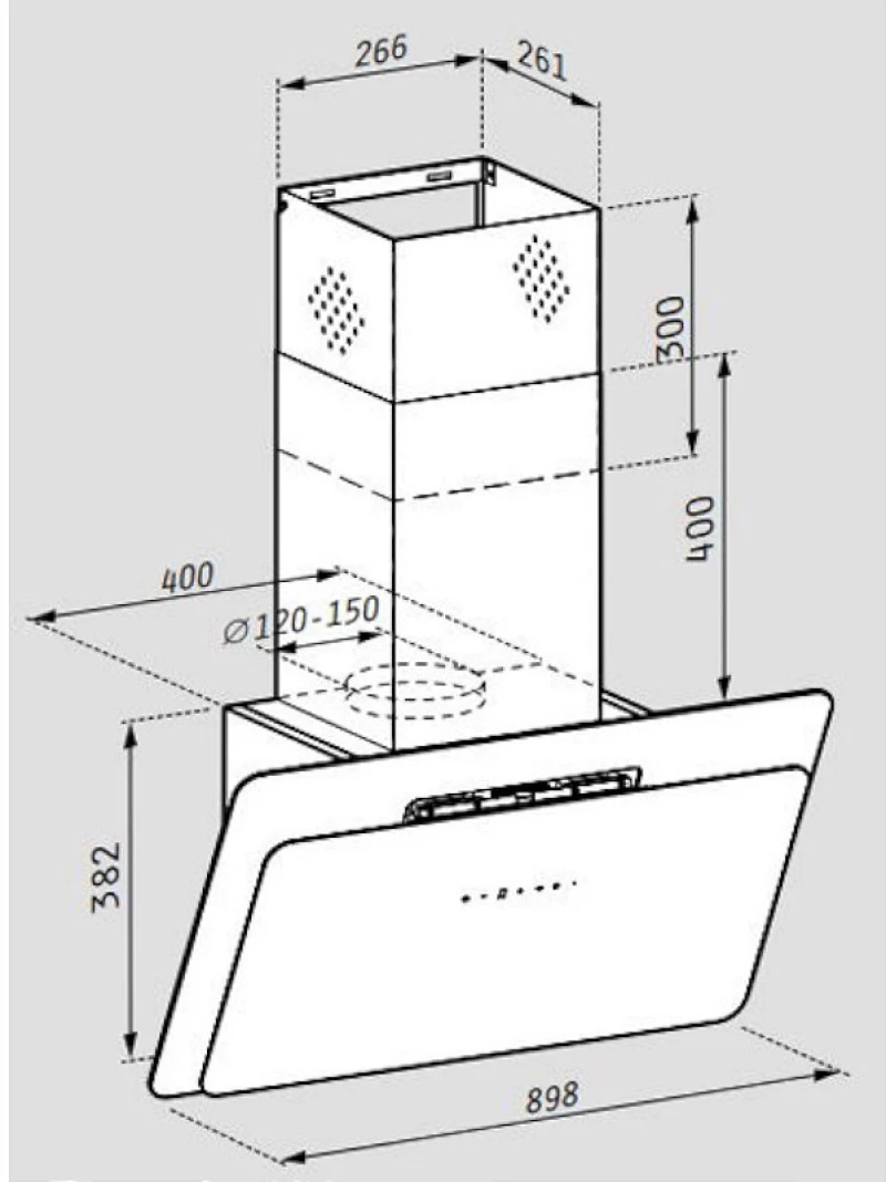 PYRAMIS VETRIO ΜΑΥΡΟ ΓΥΑΛΙ 60cm