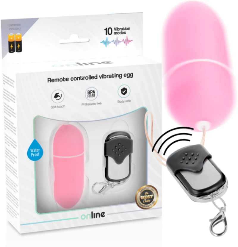 ONLINE REMOTE CONTROL VIBRATING EGG L - PINK