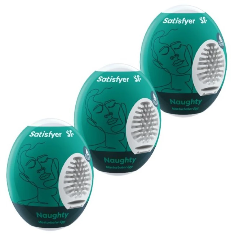 SATISFYER 3 MASTURBATOR EGGS - NAUGHTY