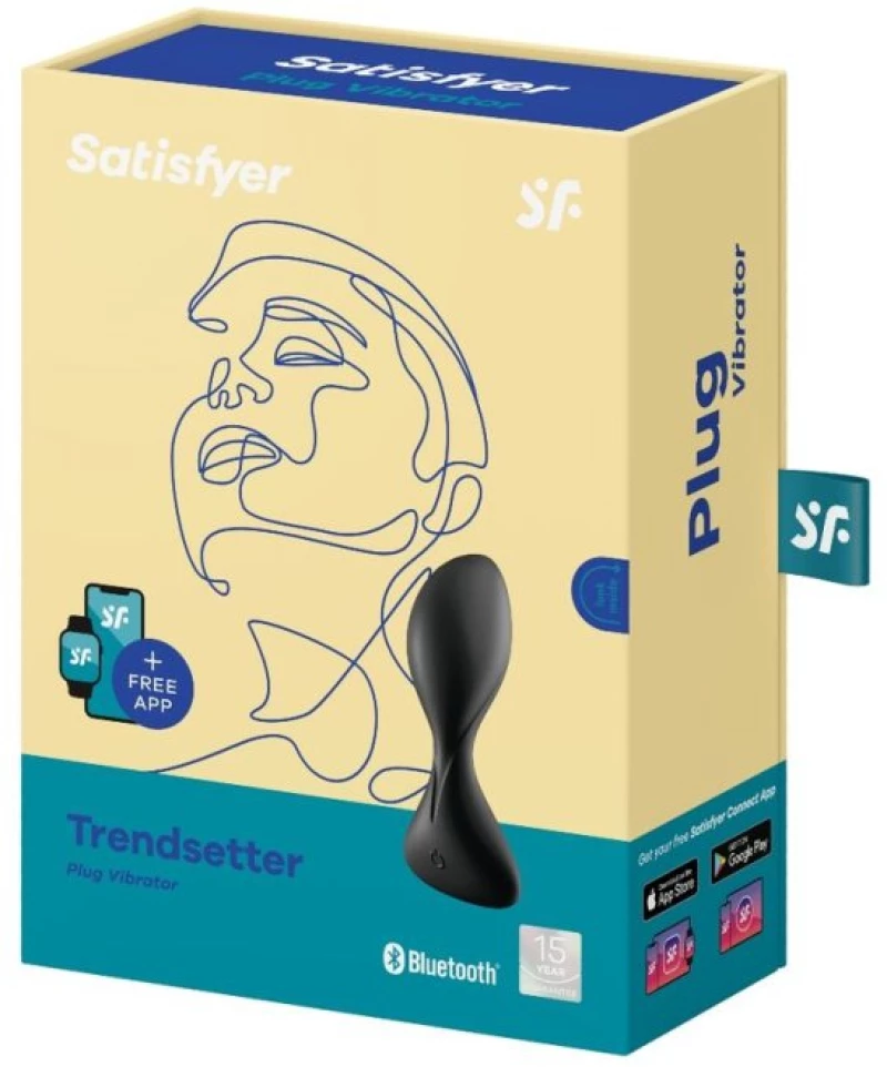 SATISFYER TRENDSETTER VIBRATING PLUG - BLACK